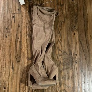 Thigh high suede boots, size 8!